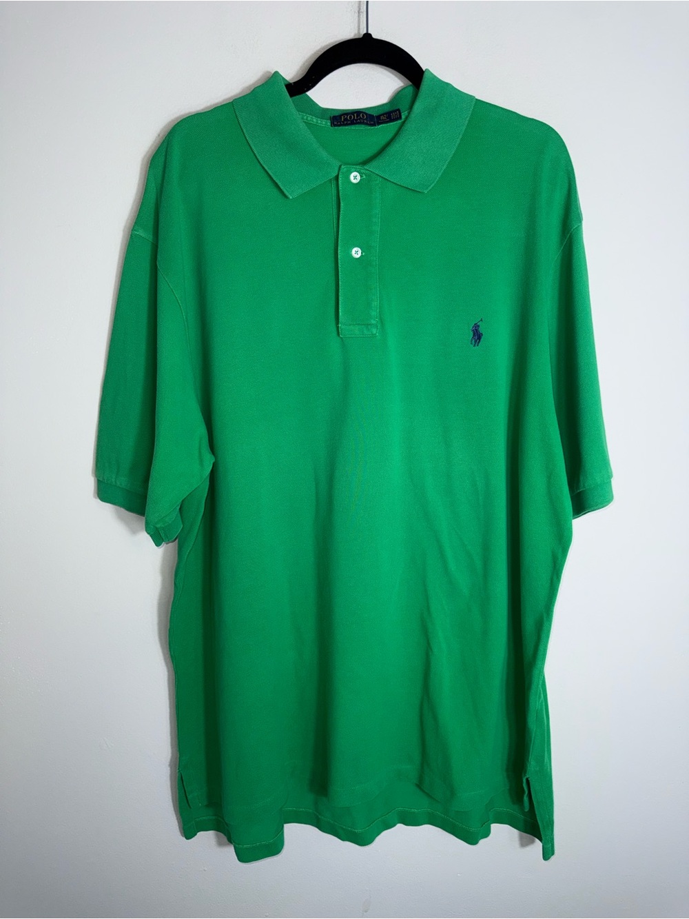 Polo Ralph Lauren Men's Short Sleeve Polo Shirt-Cotton-Green-Size XLT Tall